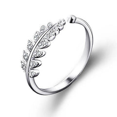 LNRRABC Woman Jewelry Fashion Simple Design Leaf Ring Personality Female Flower Rings Wedding Rings for Women - ProTrendyz