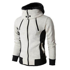 Men's Zip UP Hooded Jacket Fake Two Piece Sports Cardigan Casual Slim Sweatshirt Jacket - ProTrendyz