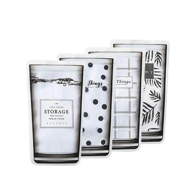 Food Storage Bag Zero Waste Reusable Ziplock Bags Cup Shape Silicone Bag Stand Up For Kitchen Cookie Candy Snack Baked Food - ProTrendyz