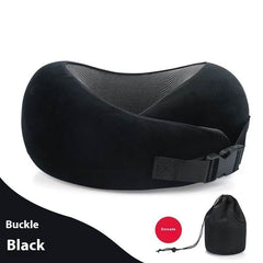 Soft Memory Foam Travel Neck Pillow U Shape Adjustable Support Comfortably Sleeping On Plane Car Office Noon Break - ProTrendyz