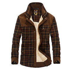 Winter Jacket Men Thicken Warm Fleece Jackets Coats Pure Cotton Plaid Jacket Military Clothes - ProTrendyz