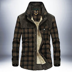 Winter Jacket Men Thicken Warm Fleece Jackets Coats Pure Cotton Plaid Jacket Military Clothes - ProTrendyz