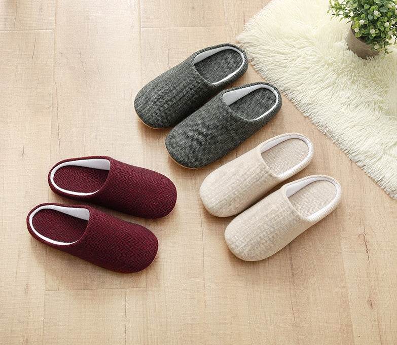 Men's Cotton Black Autumn Season Home Furnishing East Indoor Household Warm Slippers Soft Bottom Good Anti-skid Slippers - ProTrendyz