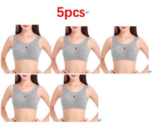 Plus Size Women Bra Ladies Cotton Quake-Proof Underwear Sleep Tops No Buckles Non Wire Lingerie With Removable Padded - ProTrendyz