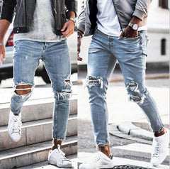 New Ripped Skinny Jeans mens Streetwear - ProTrendyz