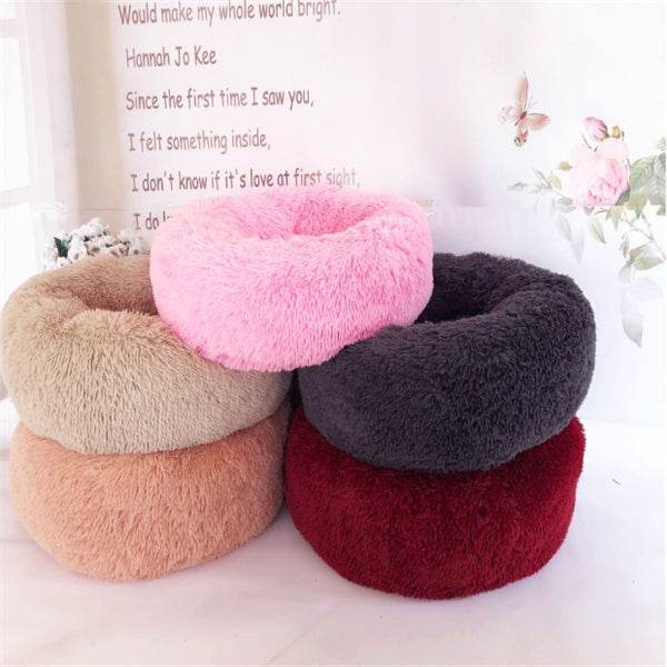 Round Long Hairy Autumn And Winter Nest Pad Cat Mattress - ProTrendyz