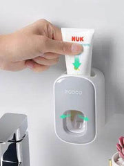 Wall Mounted Automatic Toothpaste Holder Bathroom Accessories Set Dispenser - ProTrendyz