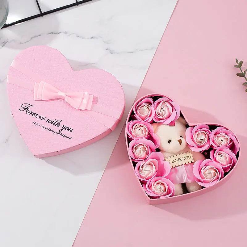 Heart-shaped Rose Red Gift Box New Year Christmas Gift Box Valentine's Day Christmas Gift Mother's Day Birthday Gift - ProTrendyz