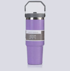 Portable Car Cup Stainless Steel Cup Travel Sports Water Bottle With Handle Cover Coffee Tumbler Cup - ProTrendyz