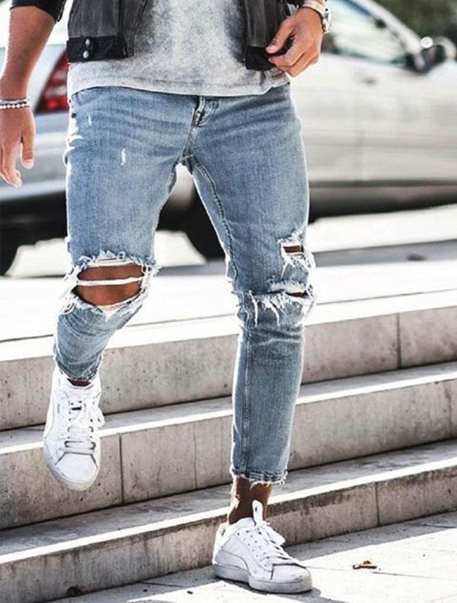 New Ripped Skinny Jeans mens Streetwear - ProTrendyz