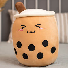 Unique Soft Teddy Plush Boba Milk Tea Plushie Toy Stuffed Fruit Shape Taste Milk Tea Hug Pillow Balls Boba Tea Cup Cushion Kids - ProTrendyz