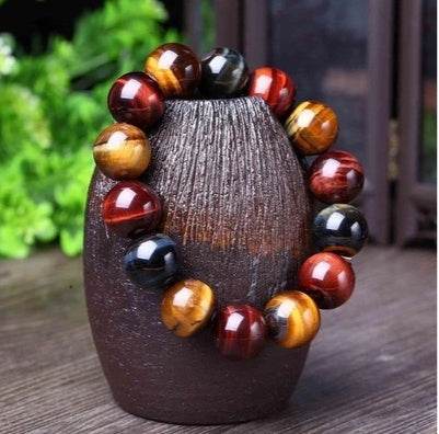 Tiger Eye Bracelet Natural Crystal Stone Buddha Bead Bracelet - ProTrendyz