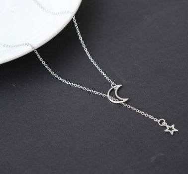 Simple Moon Star Necklace Clavicle Chain Short Necklace - ProTrendyz