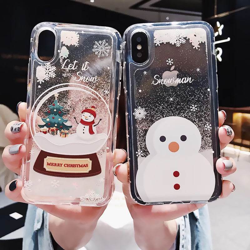 Compatible with Apple , Snowflakes Sands Mobile Shell Christmas - ProTrendyz