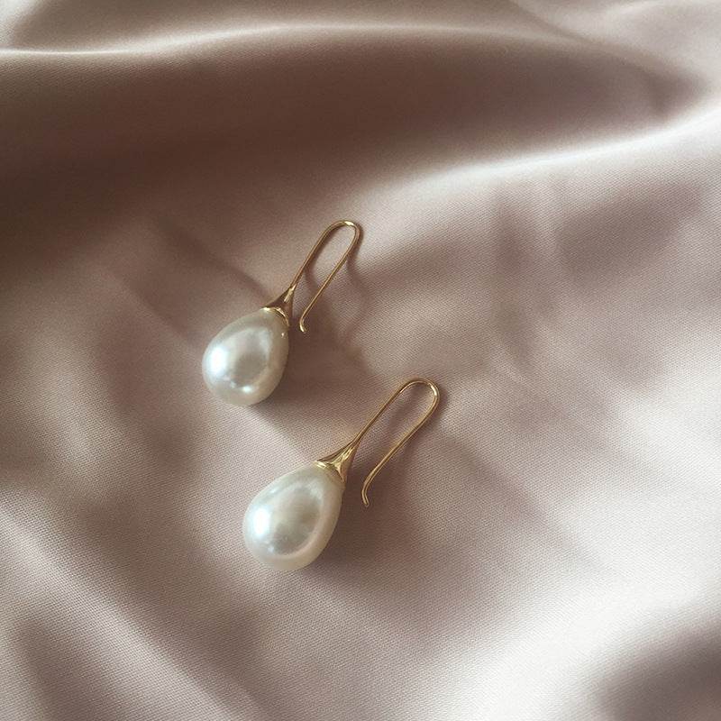 Waterdrop pearl simple personality earrings - ProTrendyz