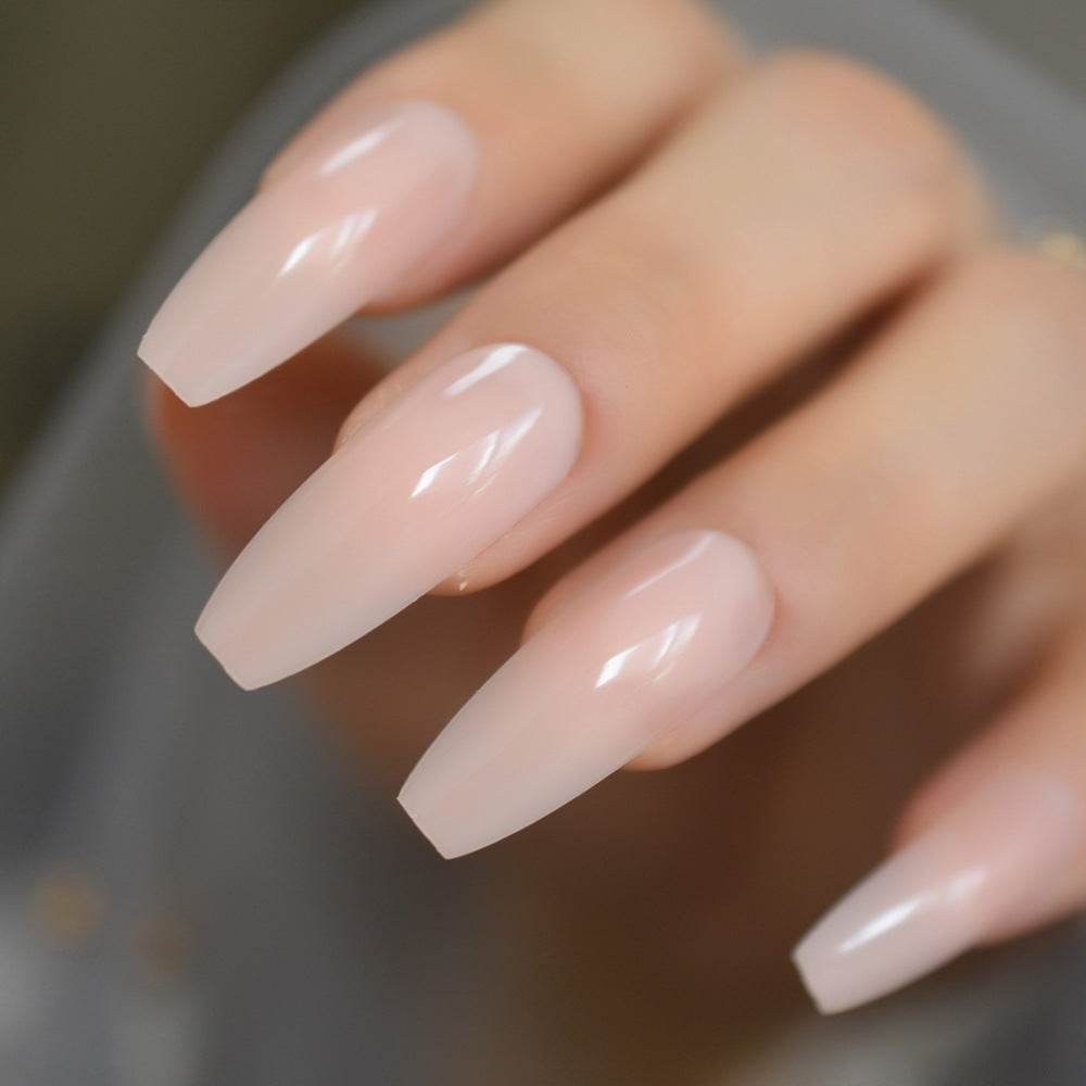 Nude Extra Long Fake Nails - ProTrendyz