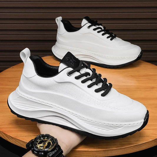 Men's Thick-soled Sports Shoes Casual Breathable Sneakers Lace-up Dad Shoes Boy - ProTrendyz