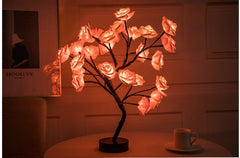 Rose Flower Lamp USB Battery Operated LED Table Lamp Bonsai Tree Night Lights Garland Bedroom Decoration Lights Home Decor - ProTrendyz