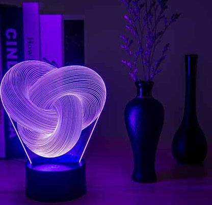 Twist Abstract LED 3D Night Light Touch Colorful Acrylic 3D Table Lamp Decoration Lighting Baby Sleeping Mood Lamp Best Gift - ProTrendyz