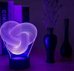 Twist Abstract LED 3D Night Light Touch Colorful Acrylic 3D Table Lamp Decoration Lighting Baby Sleeping Mood Lamp Best Gift - ProTrendyz