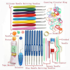 Crochet Set Handmade Wool Crochet Crochet Tool Set Combination Bag Metal Aluminum Yarn Needle US - ProTrendyz