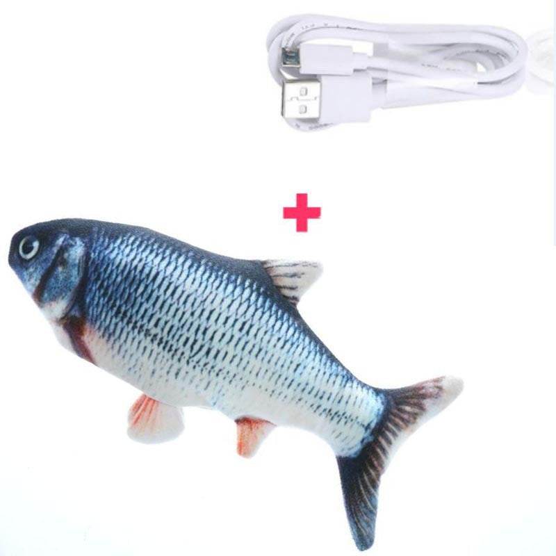 Electric Funny Cat Simulation Fish Beating Usb Jumping Cat Toy - ProTrendyz