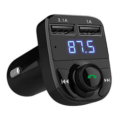 Car MP3 Audio Player Bluetooth Car Kit FM Transmitter Handsfree Calling 5V 4.1A Dual USB Car Charger Phone Charger - ProTrendyz