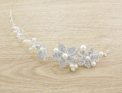Butterfly Bridal Jewelry Set Chain Pearl Jewelry Three Piece Bridal Soft Chain Headdress Bridal Jewelry Set - ProTrendyz