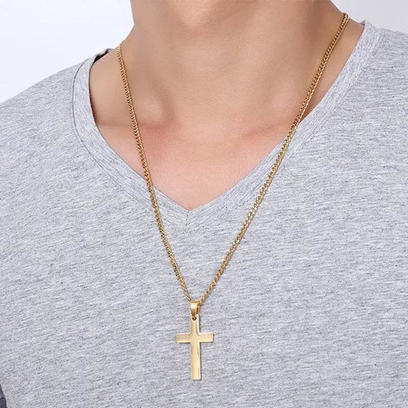 Classic Cross Necklace Men's Pendant Fashion Stainless Steel Jewelry - ProTrendyz