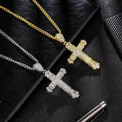 Iced Out Mens Cross Necklace - ProTrendyz