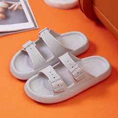 Platform Slippers Women's Summer Buckle Home Shoes Fashion Outdoor Wear Soft Bottom Sandals - ProTrendyz
