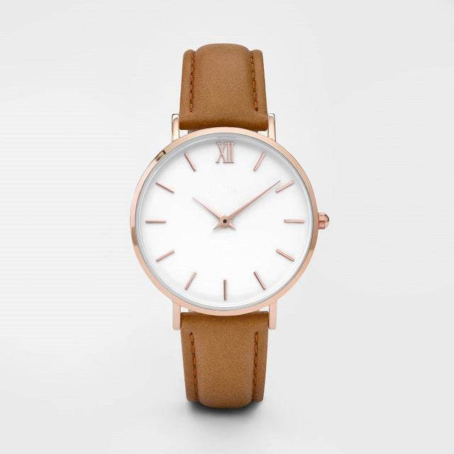 Fashion Women Watches Leather Quartz Watch for Ladies Clocks - ProTrendyz