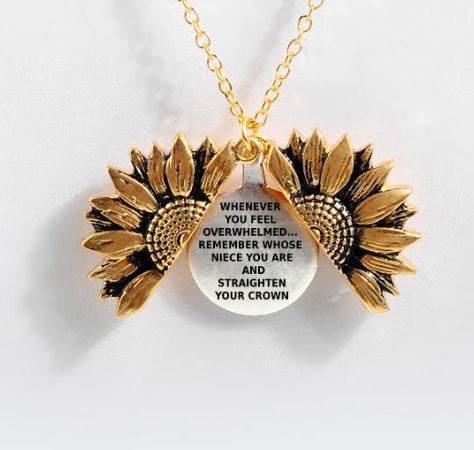 Sunflower Double-layer Lettering Necklace - ProTrendyz