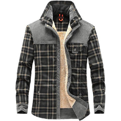 Winter Jacket Men Thicken Warm Fleece Jackets Coats Pure Cotton Plaid Jacket Military Clothes - ProTrendyz
