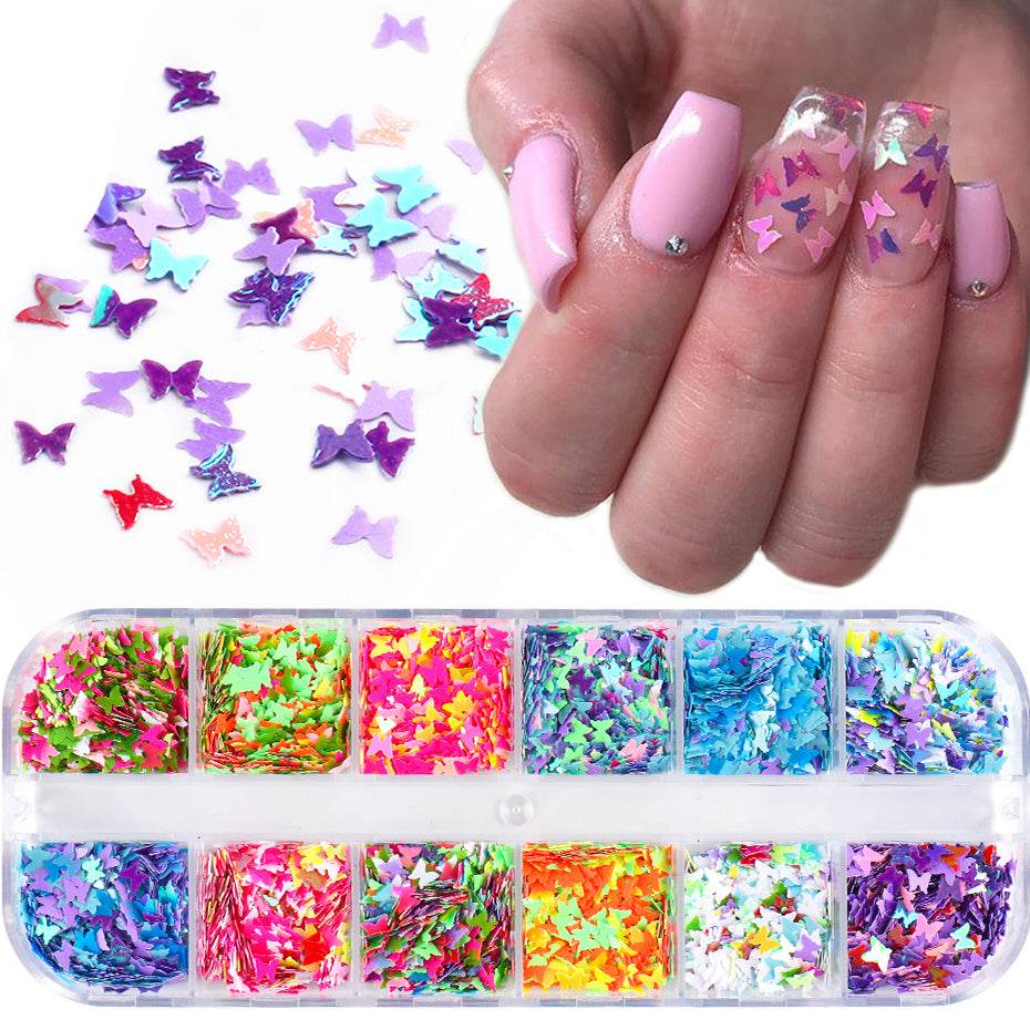 Symphony butterfly sequin nail decoration - ProTrendyz