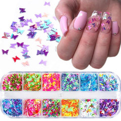 Symphony butterfly sequin nail decoration - ProTrendyz