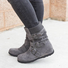 Casual Winter Boots Strap Buckle Shoes - ProTrendyz
