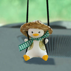 Car Pendant Cute Anime Little Duck Swing Auto Rearview Mirror Hanging Ornaments Interior Decoraction Accessories For Girls Gifts - ProTrendyz