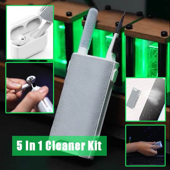 5 In 1 Screen Cleaner Kit Camera Phone Tablet Laptop Screen Cleaning Tools Earphone Cleaning Brush Pen For Office - ProTrendyz