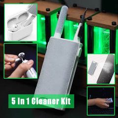 5 In 1 Screen Cleaner Kit Camera Phone Tablet Laptop Screen Cleaning Tools Earphone Cleaning Brush Pen For Office - ProTrendyz