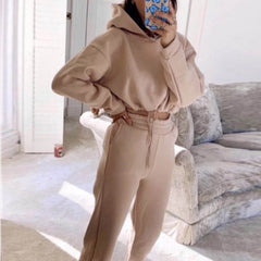 Jogging Suits For Women 2 Piece Sweatsuits Tracksuits Sexy Long Sleeve HoodieCasual Fitness Sportswear - ProTrendyz