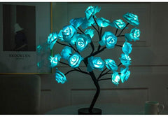 Rose Flower Lamp USB Battery Operated LED Table Lamp Bonsai Tree Night Lights Garland Bedroom Decoration Lights Home Decor - ProTrendyz