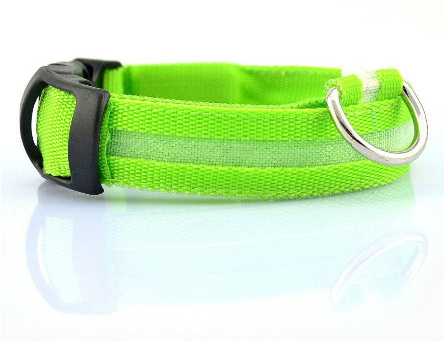 Nylon LED Pet Dog Luminous Collar Night Safety Flashing Glow in Dark Dog Cat Leash Adjustable Pet Supplies - ProTrendyz