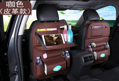 Universal Multifunctional Car Seat Bag with Foldable Table PU Leather Multi-pocket - ProTrendyz