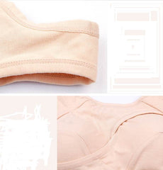 Plus Size Women Bra Ladies Cotton Quake-Proof Underwear Sleep Tops No Buckles Non Wire Lingerie With Removable Padded - ProTrendyz