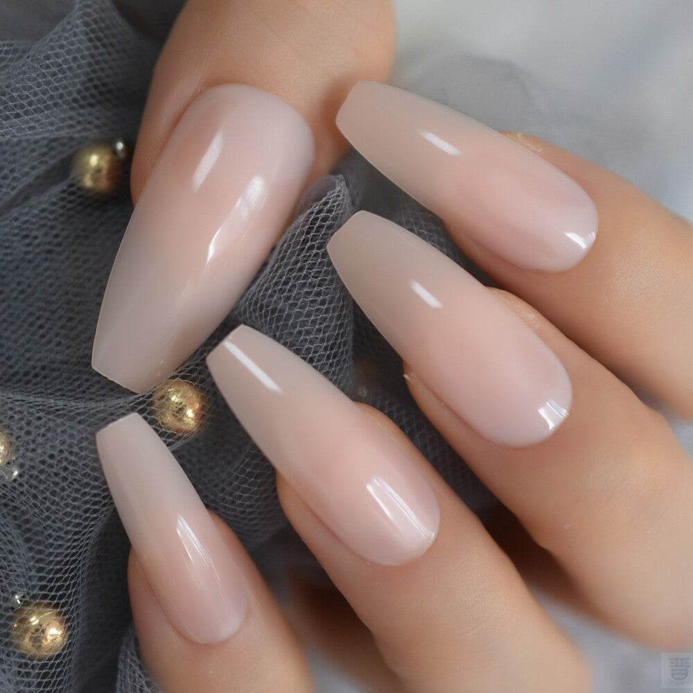 Nude Extra Long Fake Nails - ProTrendyz