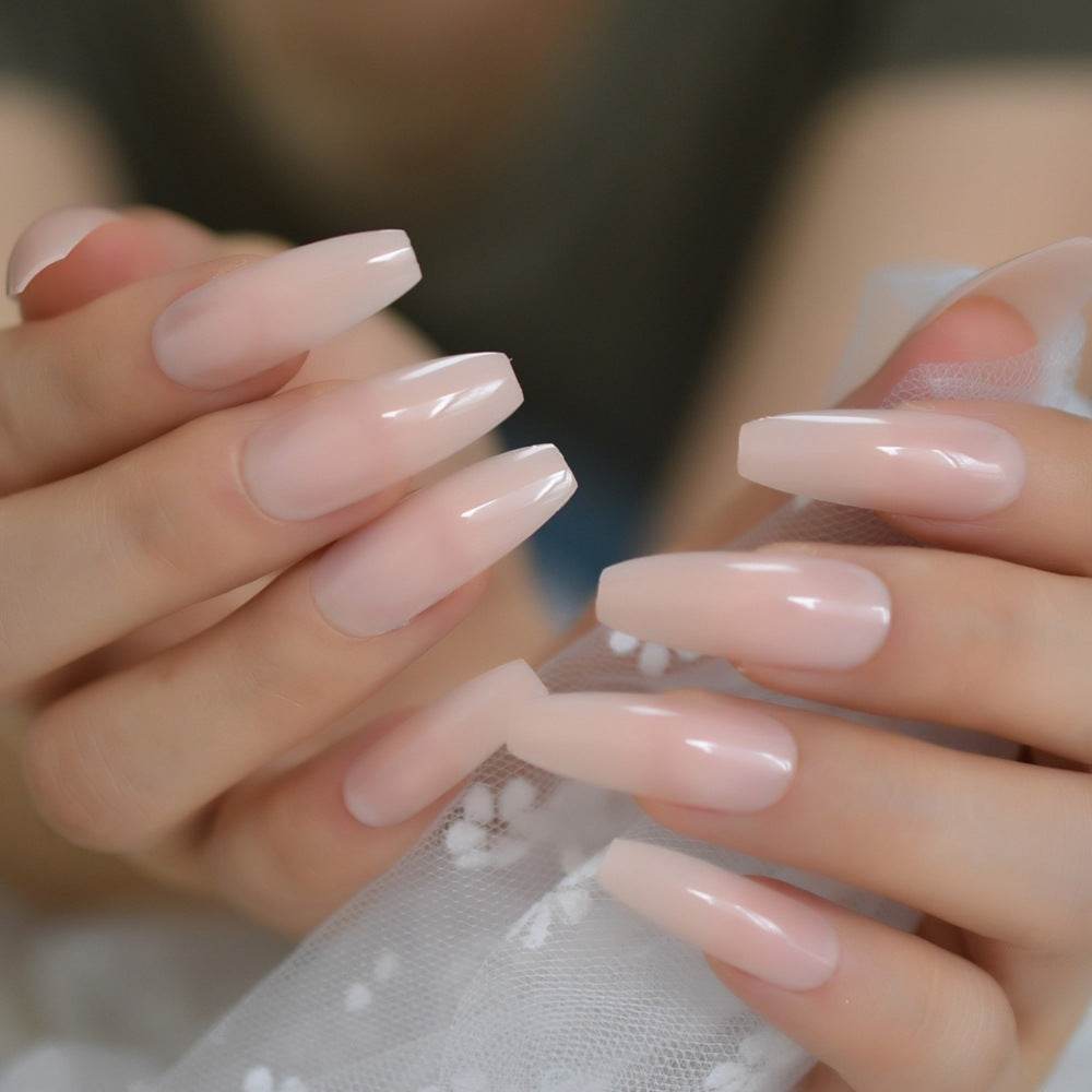 Nude Extra Long Fake Nails - ProTrendyz