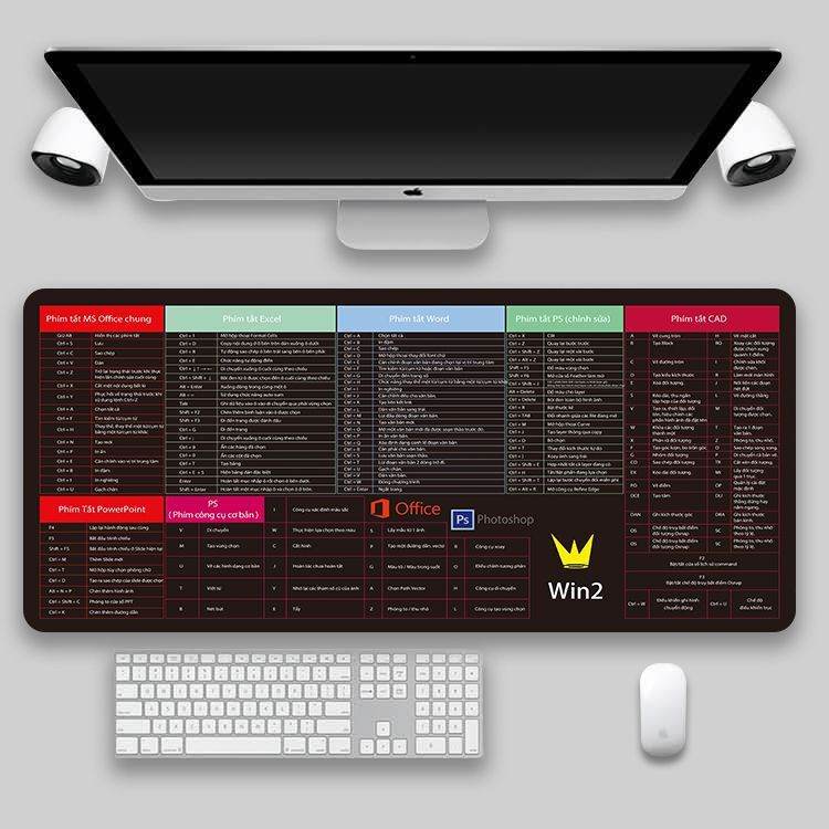 Shortcut Key Mouse Pad Oversized Thickened Desk Keyboard Pad - ProTrendyz