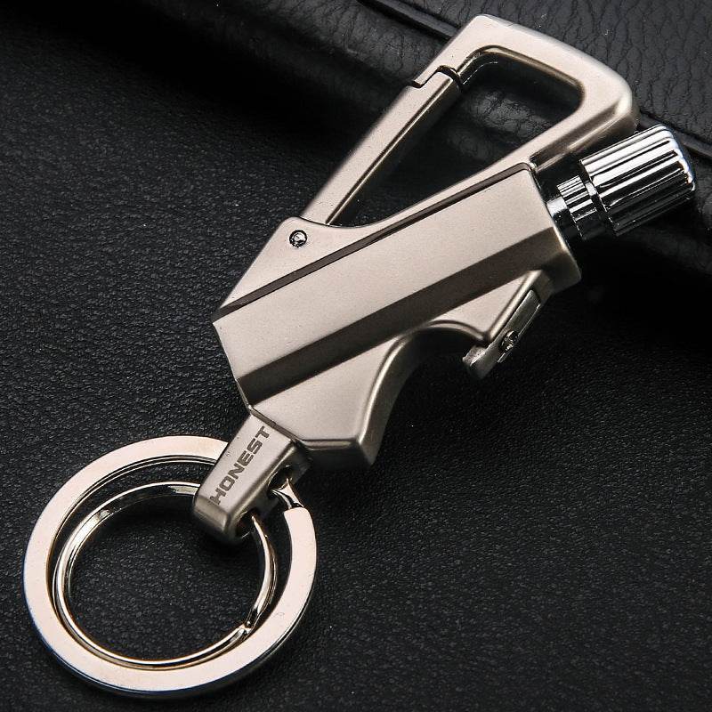 Creative Metal Keychain Lighter Wild Fire Ten Thousand Times Use Kerosene Lighters Gifts For Men - ProTrendyz