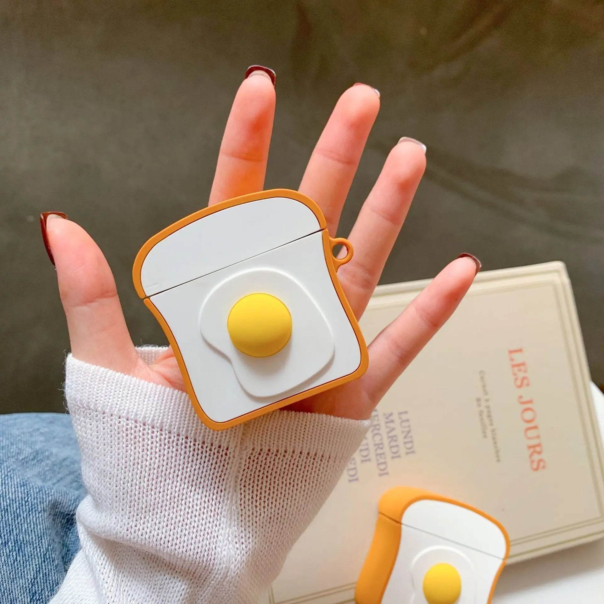 Compatible with Apple, Breakfast Egg Toast Airpod Case - ProTrendyz